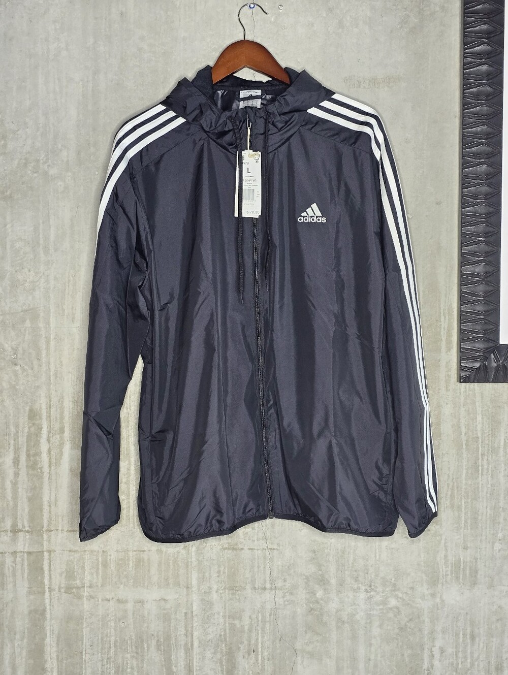 adidas Black Multi Sport Windbreaker Mens Size L